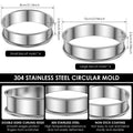 12Pcs English Muffin Rings Stainless Steel Crumpet Rings Nonstick Tart Rings Double Rolled Muffin Tart Rings Crumpet Ring Mold